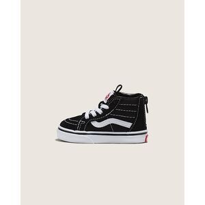Vans Black Ward Hi Top Sneakers Zipper Back Toddler Size 8